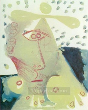 Buste de femme 3 1971 Cubism Oil Paintings
